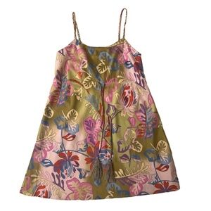 Natori Cruz women’s MultiColor Floral Dress Womens M Spaghetti Strap